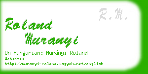 roland muranyi business card