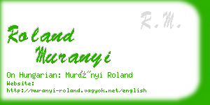 roland muranyi business card